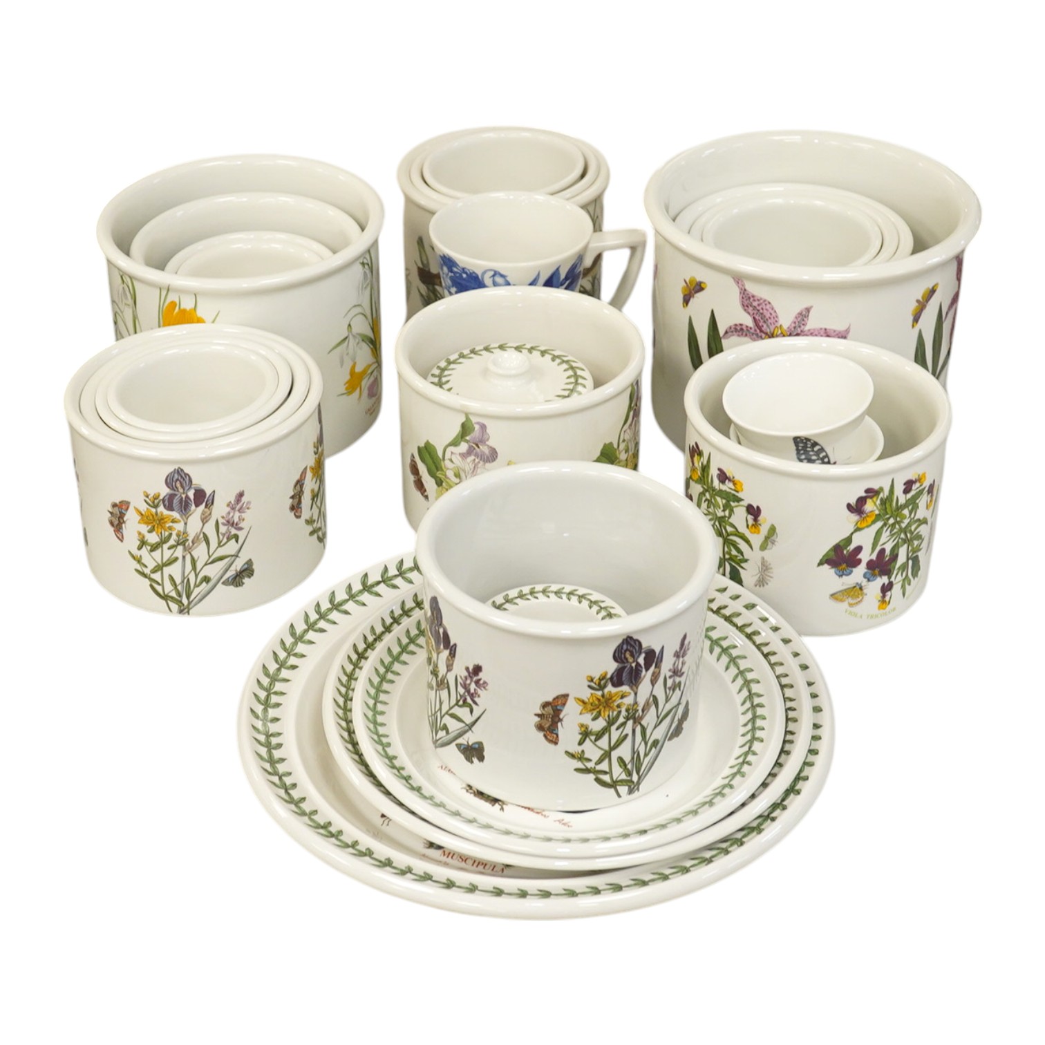 A group of Portmeirion tableware including cache pots. Condition - good